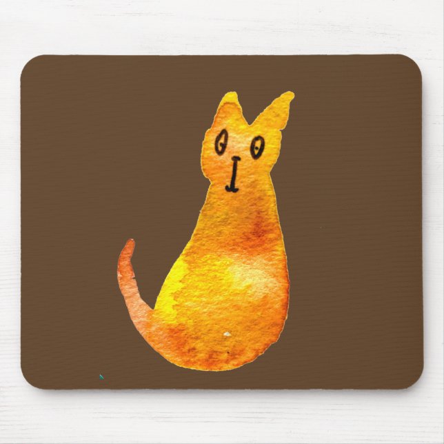 Mousepad Arte de ilustração de aquarela gengibre (Frente)