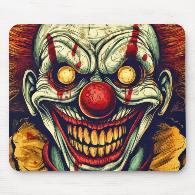 Mousepad Arte de Ilustração do Palhaço de Carnaval Sinister (Frente)