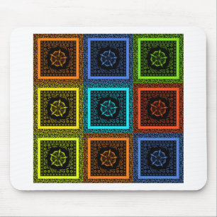 Mousepad Arte de Impressão Africana Xadrez