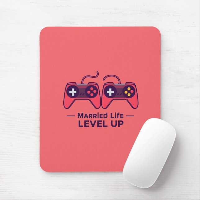 Mousepad Arte de Jogo de Nível de Vida Casado (Com mouse)