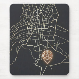Mousepad Arte de Linha de Mapa de Nova York Minimalista com