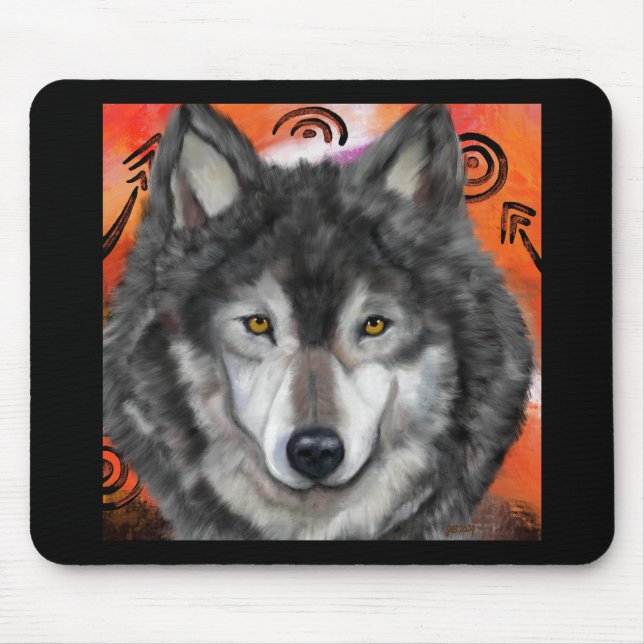 Mousepad Arte de Lobo (Frente)