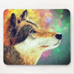 Mousepad Arte de Lobo Bonito