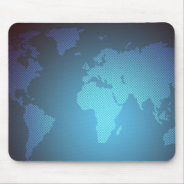 Mousepad Arte de Mapa Mundial Gradiente de Ponto Digital