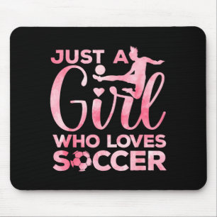 Mousepad Arte de menina de futebol para meninas crianças mu
