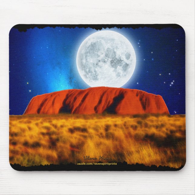 Mousepad Arte de Outback Australiano Rock da ULURU Ayer (Frente)