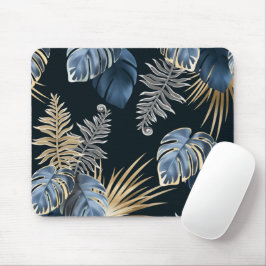 Mousepad Arte de Padrão de Folhas de Palmeira Tropical Dour