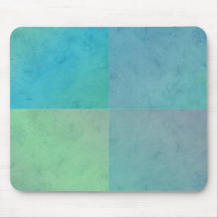 Mousepad Arte de Padrão Geométrico Aquarela Verde Turquesa