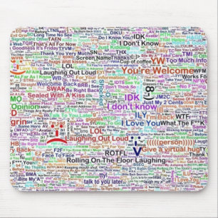 Mousepad Arte de Palavras de Chat Computador