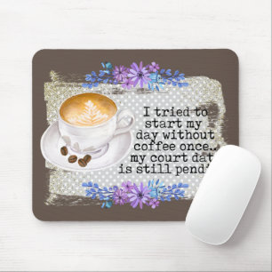 Mousepad arte de palavras engraçadas para amantes de café