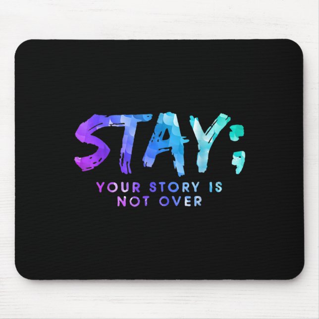 Mousepad Arte de Parede de Conscientização sobre Saúde Ment (Frente)