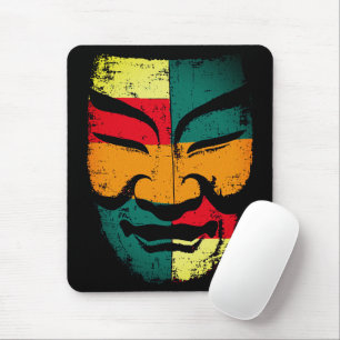Mousepad Arte de Parede de Máscara Tribal Abstrata – Distre