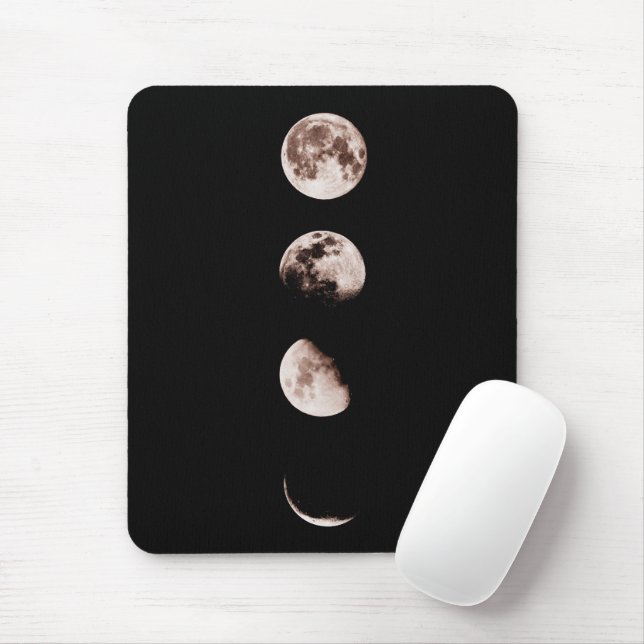Mousepad Arte de Parede Fases da Lua – Decoração Celestial  (Com mouse)