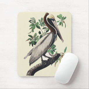 Mousepad Arte de Pássaros Costeiros Vintage Audubon Pelican