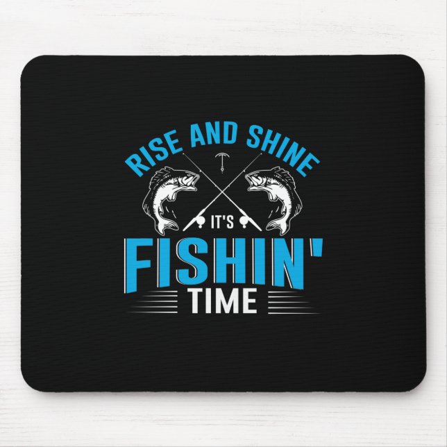 Mousepad Arte De Peixe Aumenta E Grelha Tempo De Pesca (Frente)