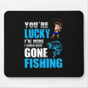 Mousepad Arte De Pesca Eu Poderia Ter Ido Pescar