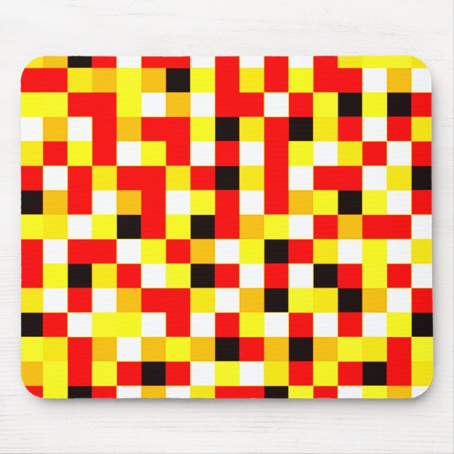 Mousepad Arte de Pixel Verificada Aleatoriamente - Vermelho (Frente)