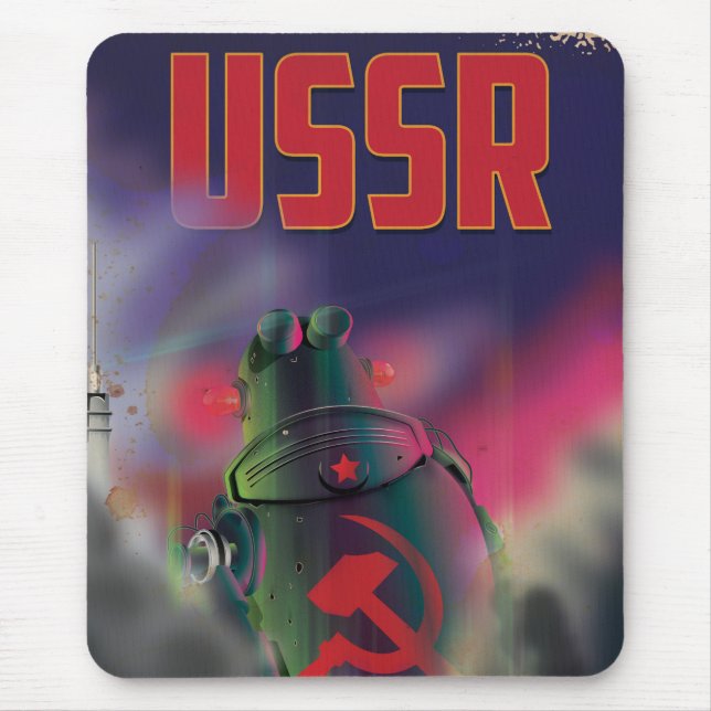 Mousepad Arte de pôster de viagem de desenho animado da Rús (Frente)