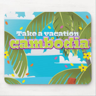 Mousepad Arte de poster de viagem de desenho animado do Cam