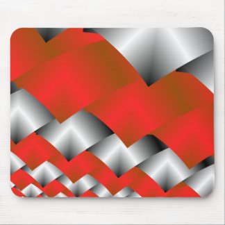 Mousepad Arte de prata e vermelha tecida do Fractal