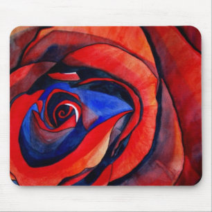 Mousepad Arte de rosa vermelha de Macro