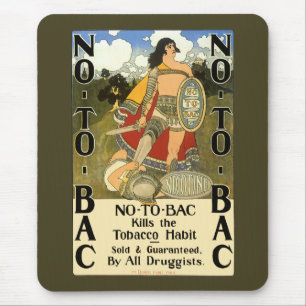 Mousepad Arte de rótulo de produto vintage, não ao Bac, Par