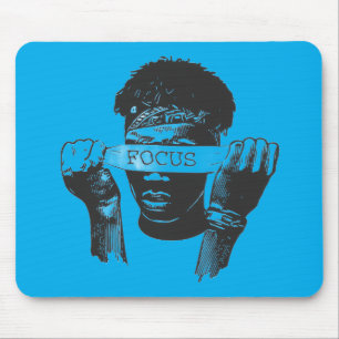 Mousepad Arte de Rua Motivacional com Venda de Foco Ilustra