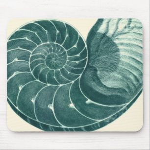 Mousepad Arte de Seashell Vermelha e Verde