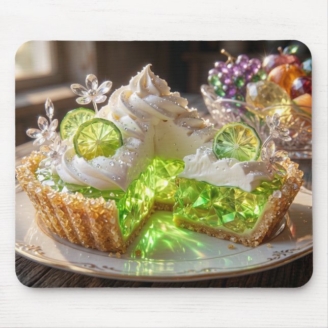 Mousepad Arte de Sobremesa de Torta de Limão Key com Crista (Frente)