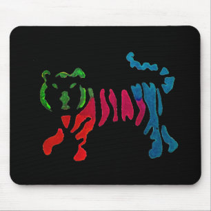 Mousepad Arte de tigre de stripey