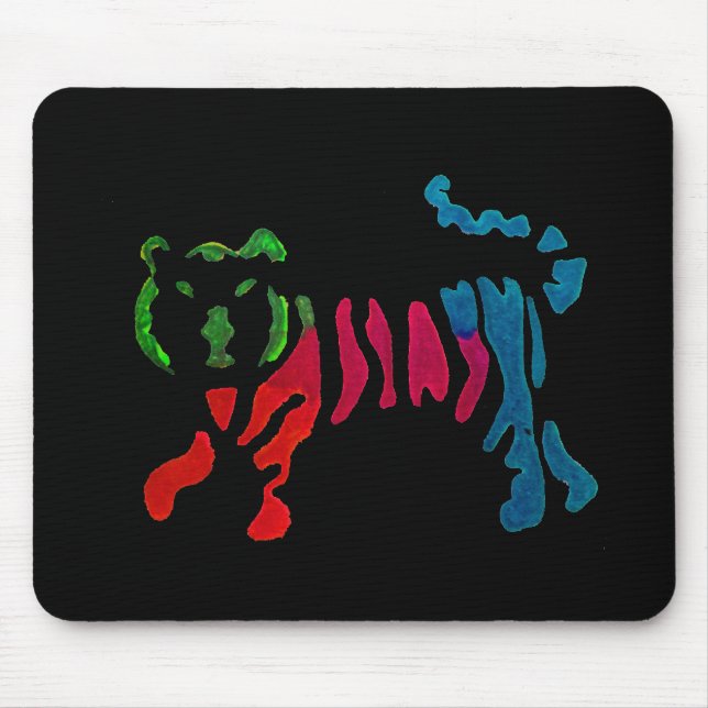 Mousepad Arte de tigre de stripey (Frente)