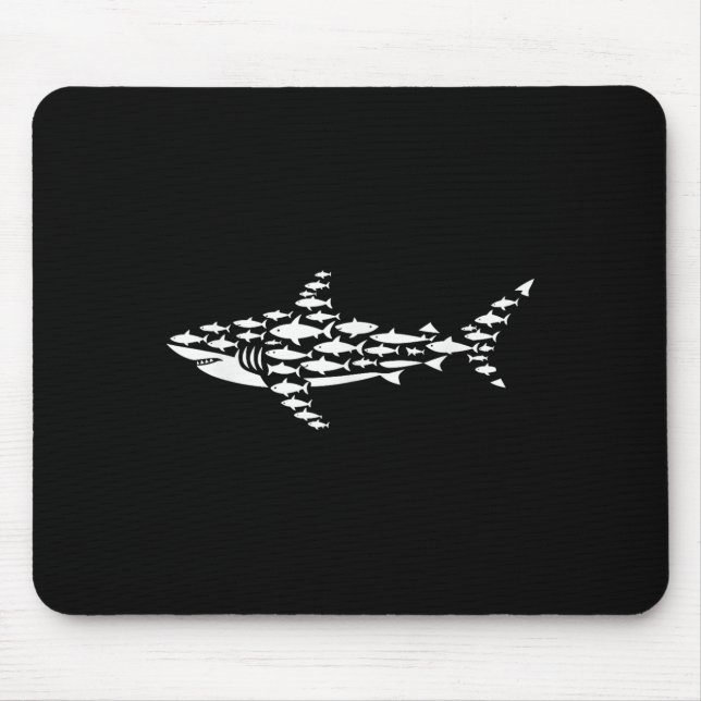 Mousepad Arte De Tubarão legal Para Homens Crianças Meninos (Frente)