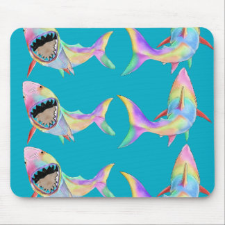 Mousepad Arte de tubarão no oceano 