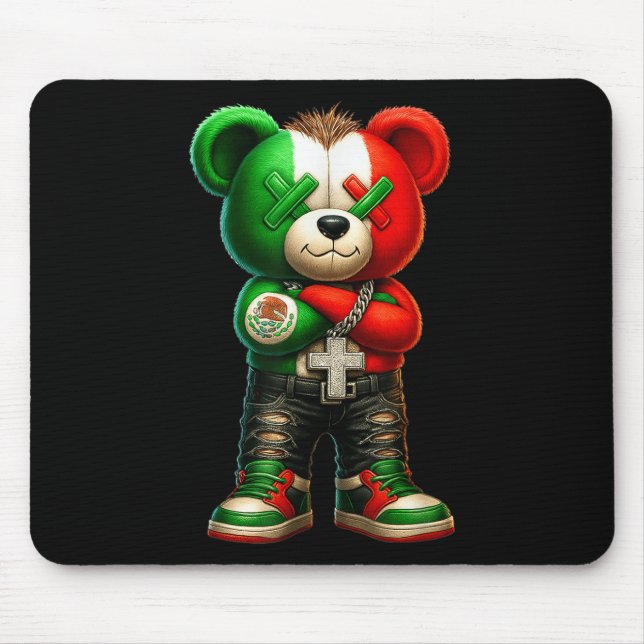 Mousepad Arte de Urso de Rua Mexicano (Frente)