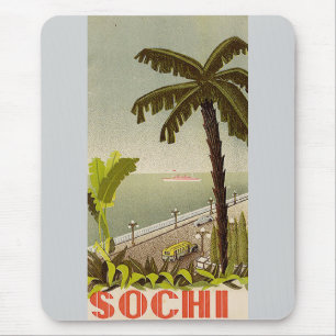 Mousepad Arte de Viagem da Estação Marítima Vintage de Soch