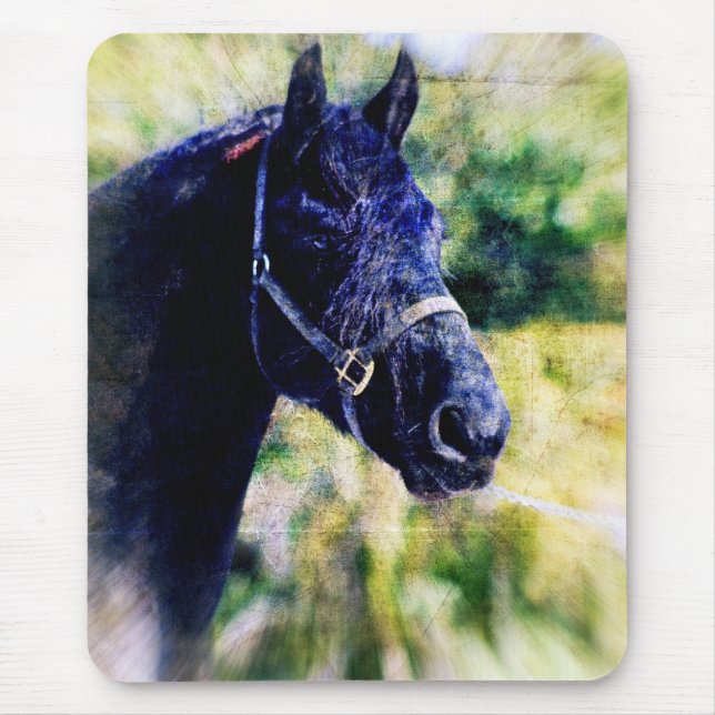 Mousepad Arte digital Black Horse (Frente)