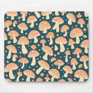 Mousepad Arte Digital do Polkadot Mushroom Pattern Design