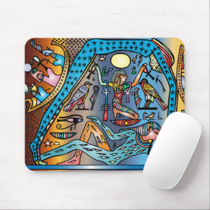 Mousepad Arte do Antigo Egito Deus Geb Suporta Nut no Céu