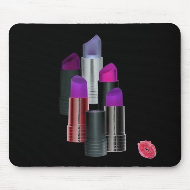 Mousepad Arte do batom selada com um beijo… (Frente)