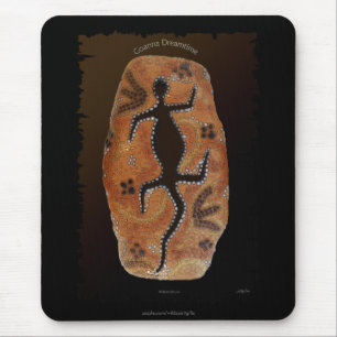 Mousepad Arte do Deserto Australiano, com o estilo aborígen
