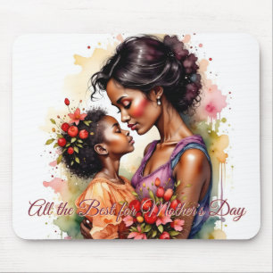 Mousepad Arte do Dia das Mães em Estilo Aquarela