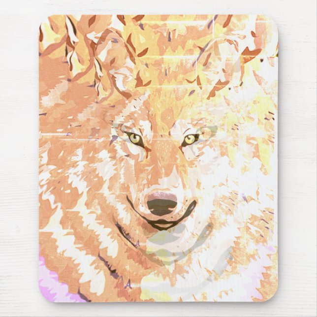 Mousepad Arte do espírito do lobo (Frente)