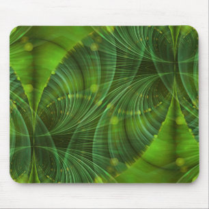 Mousepad Arte do Fractal do Apophysis mim - verde