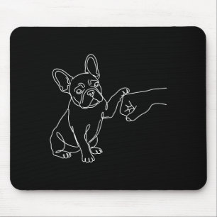 Mousepad Arte do French Bulldog Punho Cerrado Frenchie