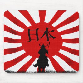Mousepad Arte do Guerreiro Samurai Japonês Sinalizador