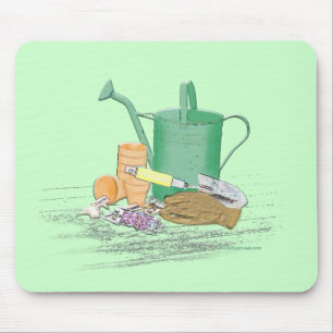 Mousepad Arte do jardim das ferramentas de jardim