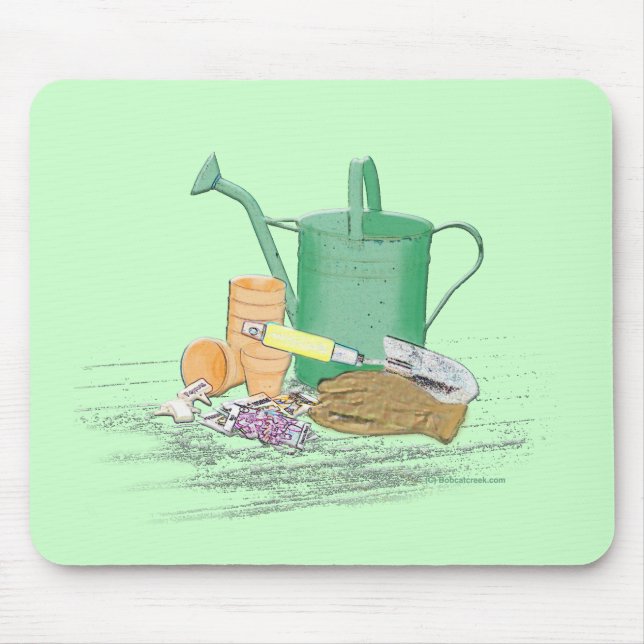 Mousepad Arte do jardim das ferramentas de jardim (Frente)