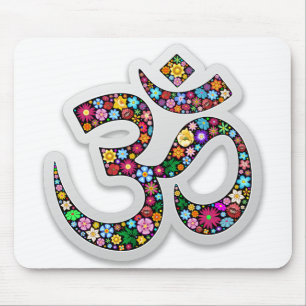 Mousepad Arte do Símbolo Floral Namaste