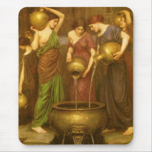 Mousepad Arte do Victorian do vintage, o Danaides pelo