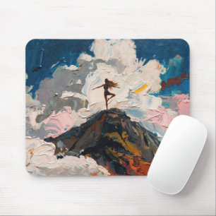 Mousepad Arte do Yoga: Beleza Equilibrada (Pintura a Óleo N